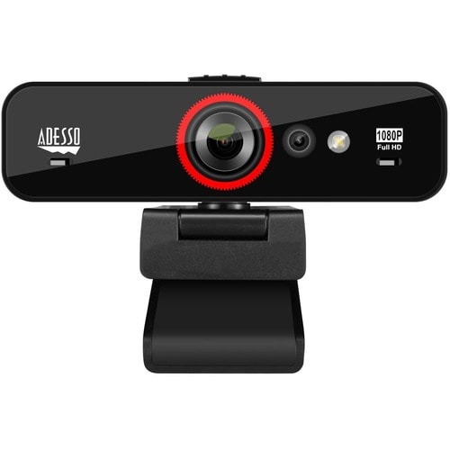 ADESSO 1080P HD Fixed Focus USB Webcam and Windows Hello Certified Built-in Dual Microphone Privacy Shutter Audio/Video Mode Privacy ON/OFF Switch & Tripod Mount
