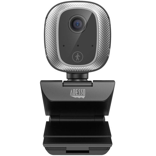 ADESSO CyberTrack M1 1080P HD H.264 Fixed Focus USB Webcam with 305Â° Motion Tracking Built-in Microphone and Tripod Mount