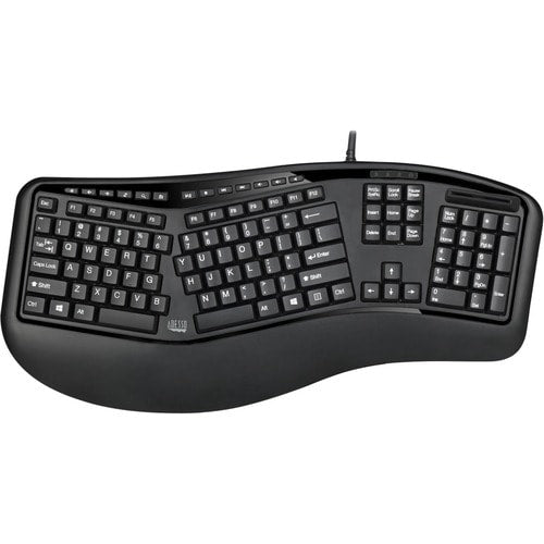 ADESSO Desktop Ergonomic Smart Card Reader Keyboard (TAA Compliant)