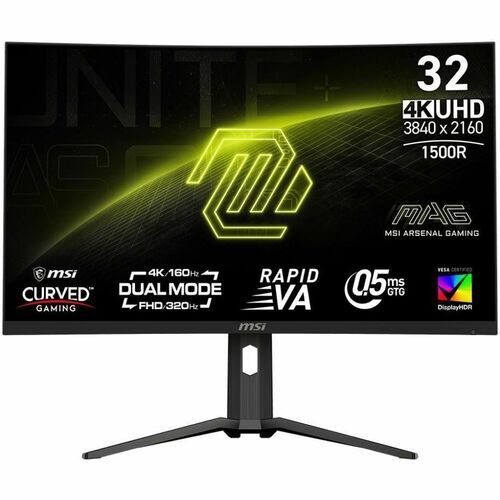 MSI 31.5 /Curved 1500R/ 4k:160Hz FHD:320Hz/VA