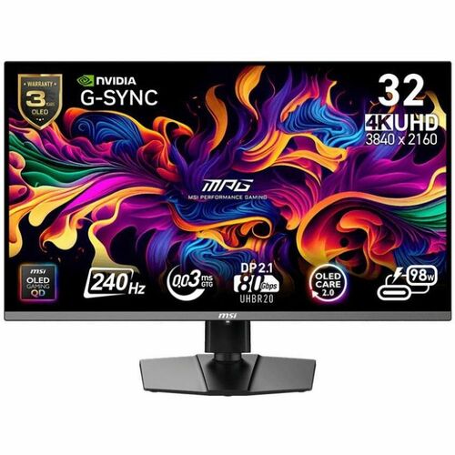 MSI 32 /4k/240Hz/0.03ms/QD-OLED/Type-C 98W/Hub 3.0/ DP2.1