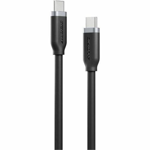 ALIOGIC Elements Silicone 5A/240W USB2 USB-C to C Male Cable with cable tie Black 2m