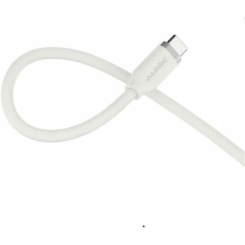 ALOGIC Elements Silicone 5A/240W USB2 USB-C to C Male Cable with cable tie White 1m