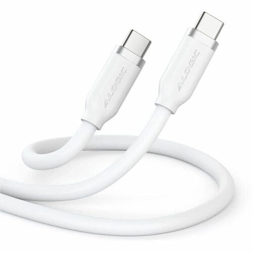 ALOGIC Elements Silicone 5A/240W USB2 USB-C to C Male Cable with cable tie 2m - White