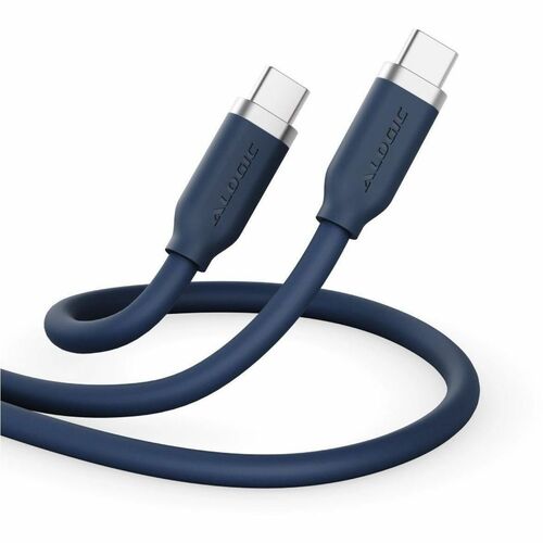 ALOGIC Elements Silicone 5A/240W USB2 USB-C to C Male Cable with cable tie 2m -Midnight