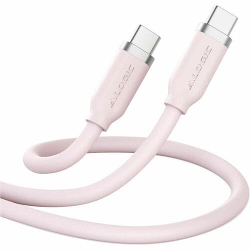 ALOGIC Elements Silicone 5A/240W USB2 USB-C to C Male Cable with cable tie 1m -Pink
