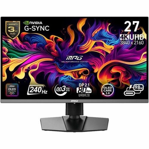 MSI 27in/4k/240Hz/0.03ms/QD-OLED/Type-C 90W/True Black 400