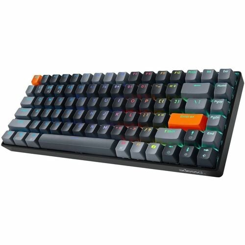 ADESSO Wired/Wireless/Bluetooth Multi-OS Illuminated QMK VIA Mechanical Mini Keyboard With CoPilot AI Hotkey Red Switch
