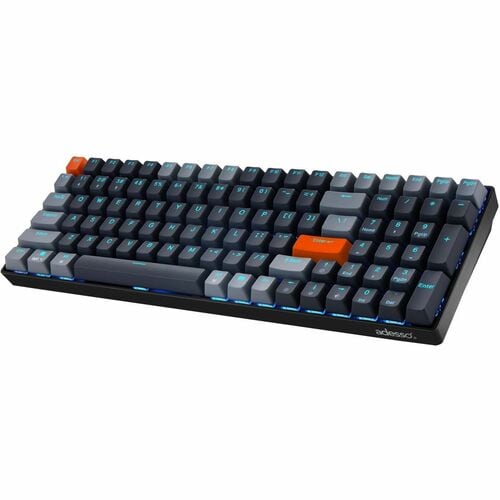 ADESSO Wired/Wireless/Bluetooth Multi-OS Illuminated Mechanical QMK VIA Compact Keyboard With CoPilot Ai Hotkey Red Switch