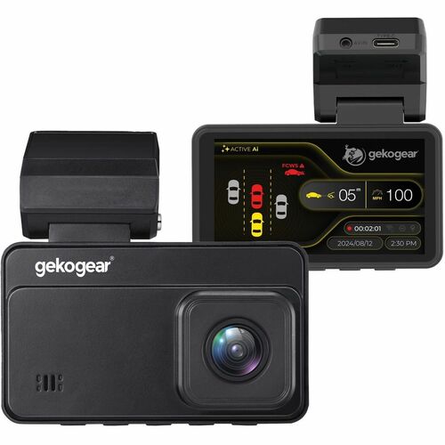 ADESSO GekoGear Orbit D220 2K Quad HD AI Front and Rear Dash Cam