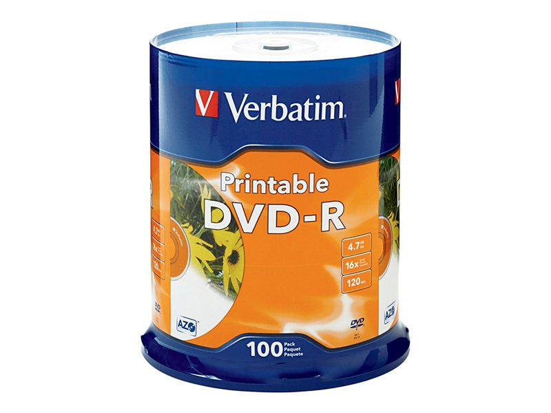 DVD-R 100pk InkJet Printable
