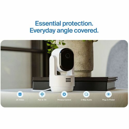 Arlo Essential Indoor Security Camera 3MP Wi-Fi with Night Vision, Motion Tracking, Built-In Siren & Audio - White