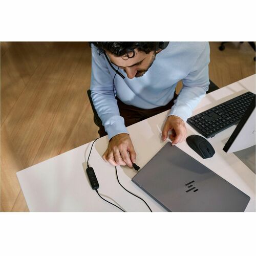 HP Poly Mission 425 AI Noise Reduction USB Headset for Professional Communications