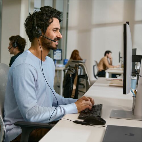 HP Poly Mission 425 AI Noise Reduction USB Headset for Professional Communications