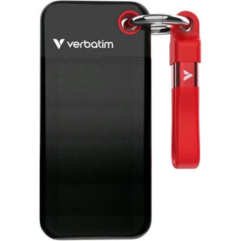 1TB POCKET SSD USB-C BLACK/RED