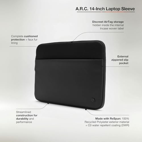 INCASE A.R.C. SLEEVE FOR 14-INCH LAPTOP – BLACK