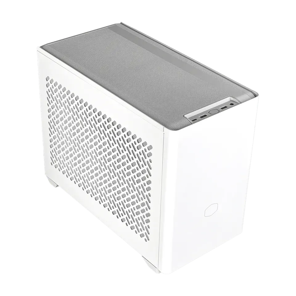 Cooler Master NR200P V2 White Mini-ITX 18L PC Case, Top-Mount 240mm|280mm Liquid Cooler, 356mm Vertical Mounting 3.5-Slot GPU, Tempered |Vented Panel, USB 3.2 Gen 2x2 Type C (NR200PV2-WCNN-S00)