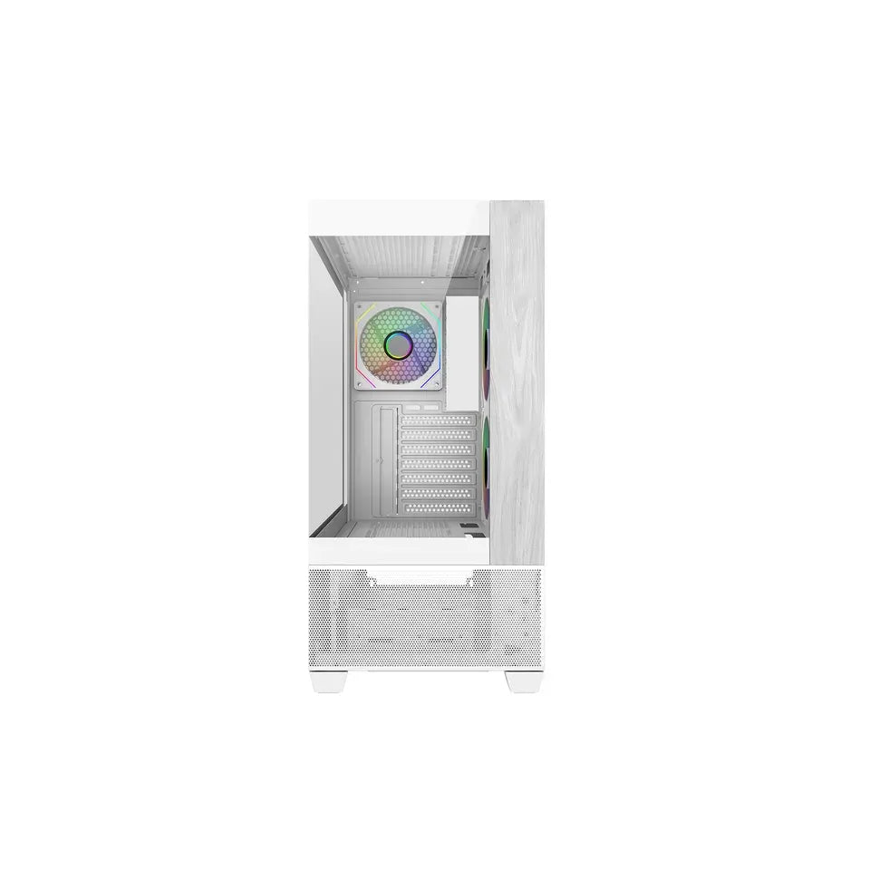 Cooler Master Atx Case Wood Front Panel 270 Glass Argb Fans(3) White 2Yr | Gaming | PC
