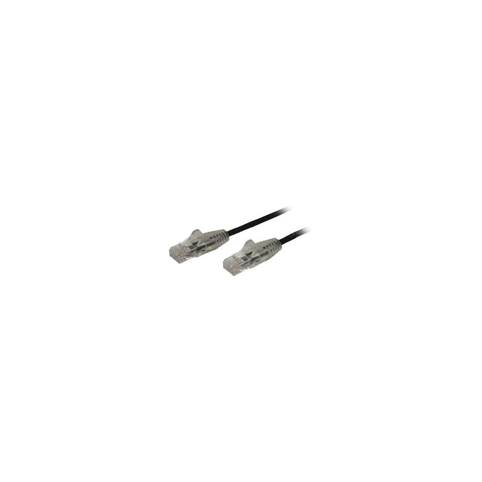 Black Slim CAT6 Patch Cable 0.5m