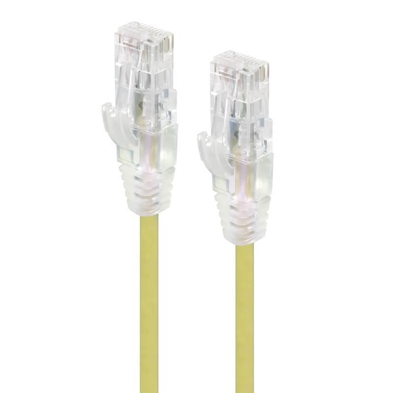 Alogic 1.5M Yellow Ultra Slim Cat6 Network Cable 28Awg Series Alpha