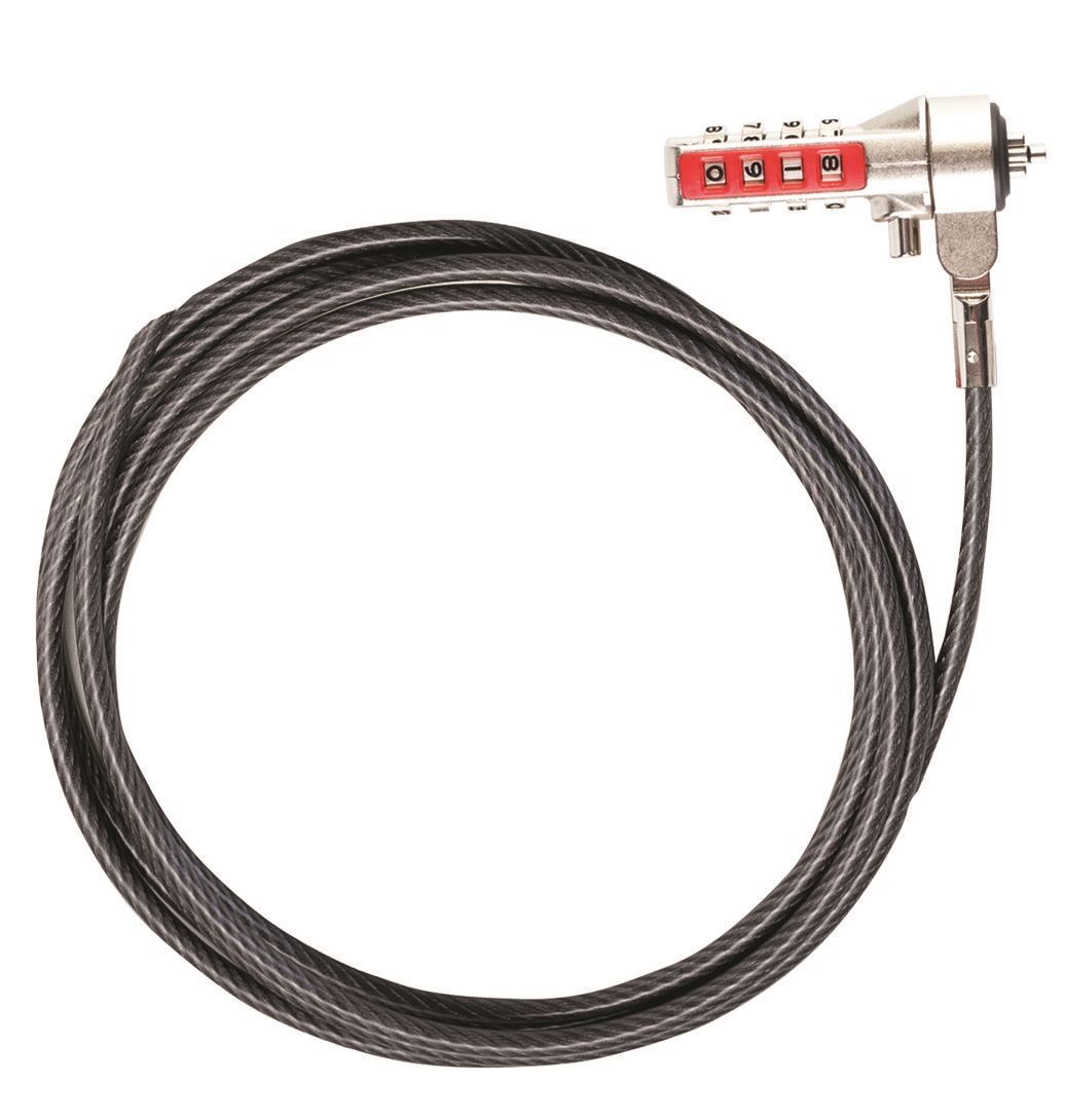 DEFCON RESETTABLE T-LOCK COMBO CABLE LOCK