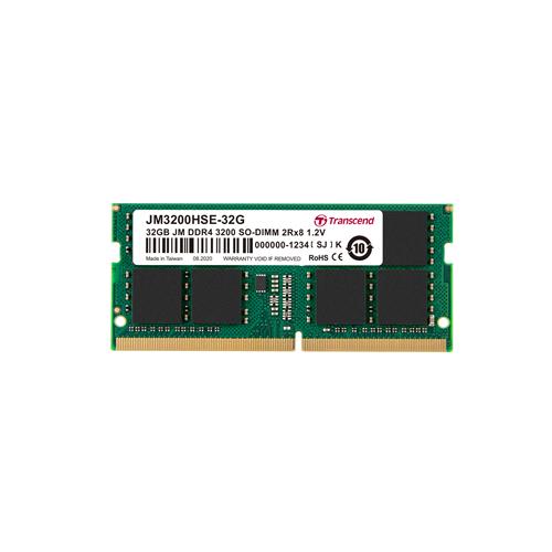 Transcend JetRAM RAM Module for Notebook - 32 GB - DDR4-3200/PC4-25600 DDR4 SDRAM - 3200 MHz - CL22 - 1.20 V