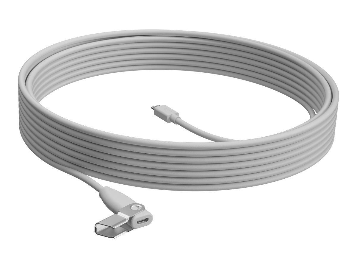 Logitech Rally Mic Pod Extension Cable in White