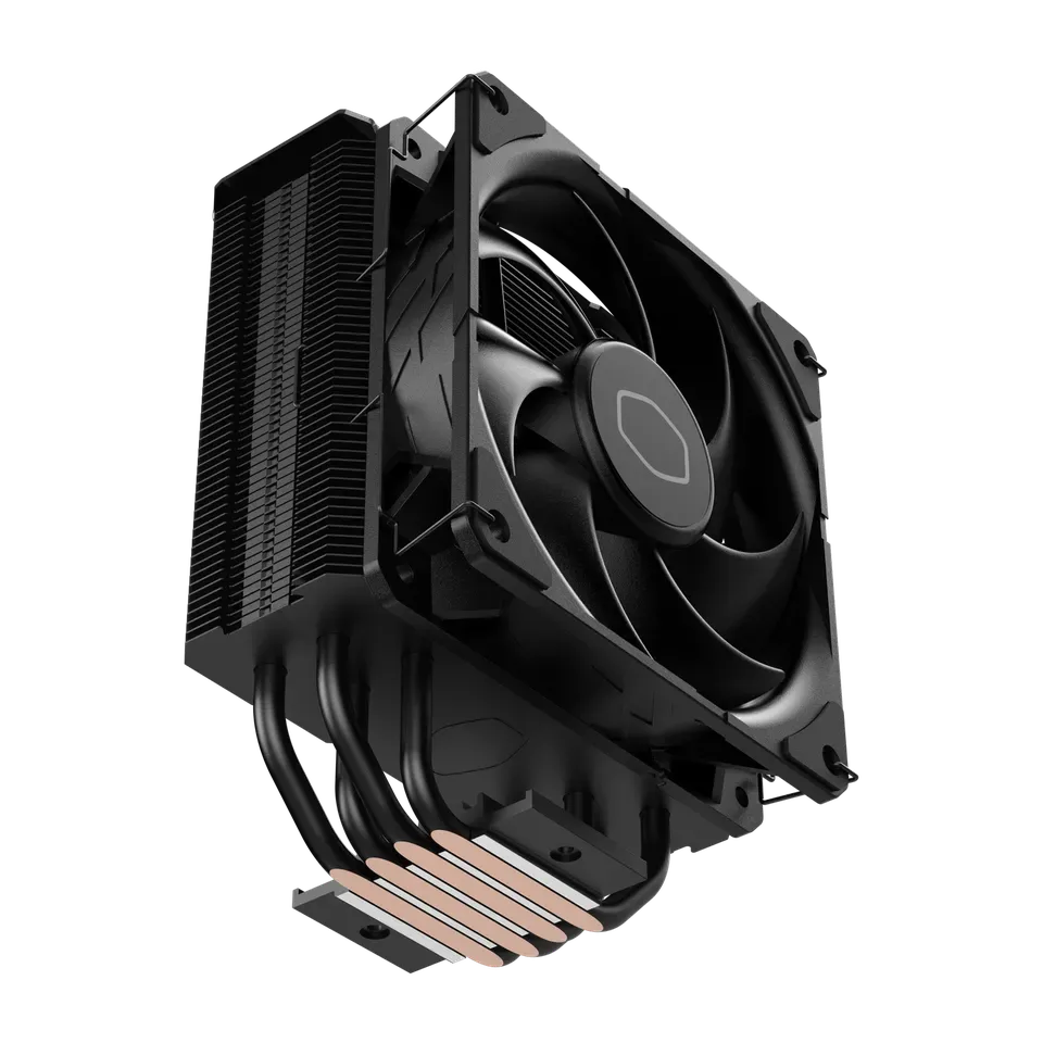 Cooler Master Hyper 212 CPU Air Cooler, 2 Heat Pipes, 120mm Fan, Full Black Coated, Includes Thermal Paste, 2 Year Warranty