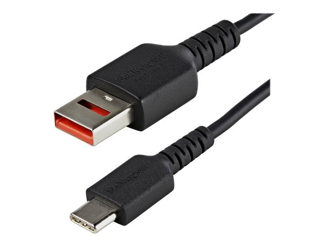 1m Secure Charging Cable USB-a to USB-C Data Blocker, Black