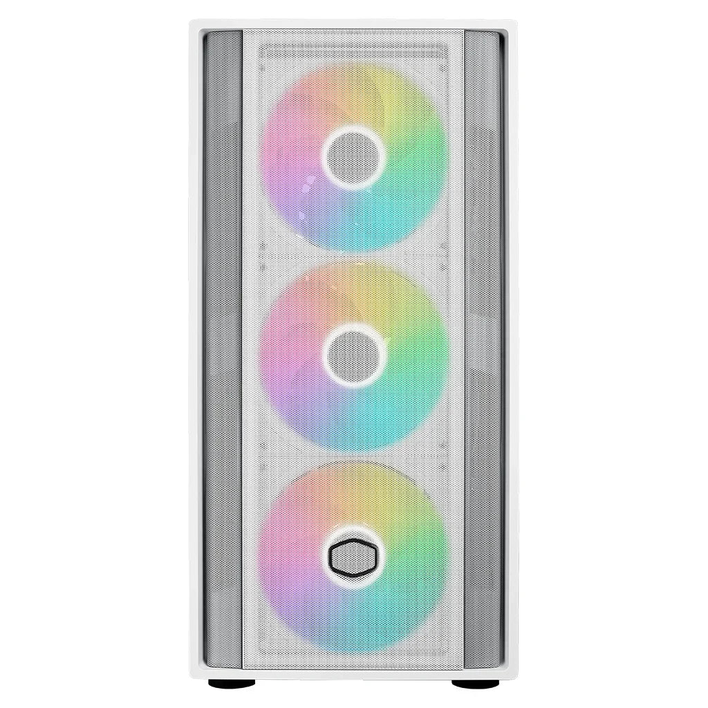 Cooler Master Atx Case Glass Side Panel Argb Fan(3) White 2Yr | Gaming | PC
