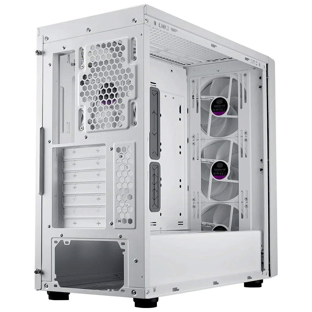 Cooler Master Atx Case Glass Side Panel Argb Fan(3) White 2Yr | Gaming | PC
