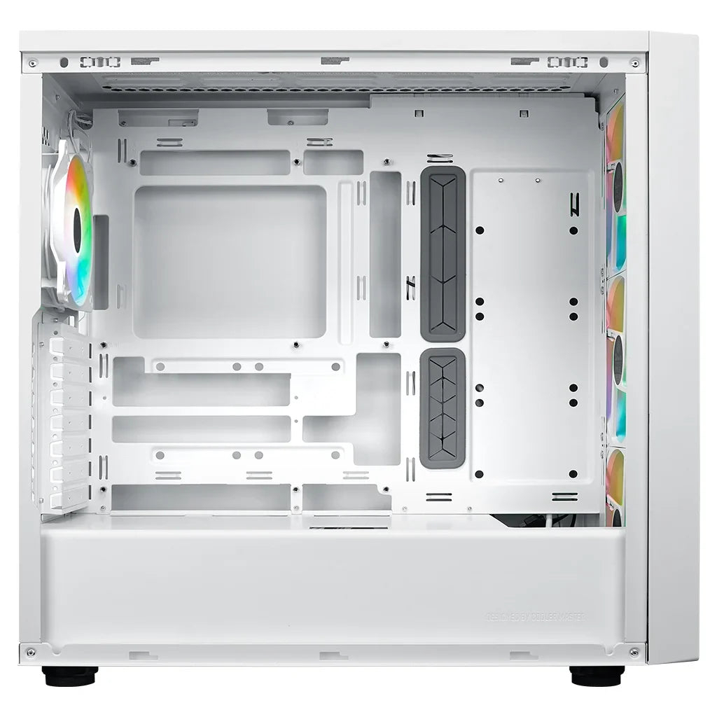 Cooler Master Atx Case Glass Side Panel Argb Fan(3) White 2Yr | Gaming | PC