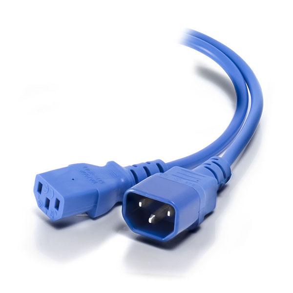 ALOGIC 0.5M IEC C13 TO IEC C14 COMPUTER POWER EXTENSION CORD MALE TO FEMALE BLUE