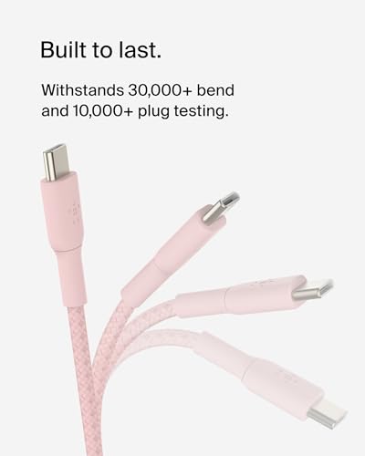 BOOSTCHARGE 1M USB-C TO USB-C CABLE PINK
