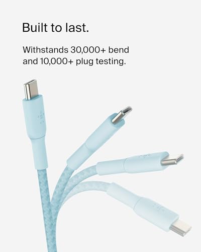 BOOSTCHARGE 1M USB-C TO USB-C CABLE BLUE