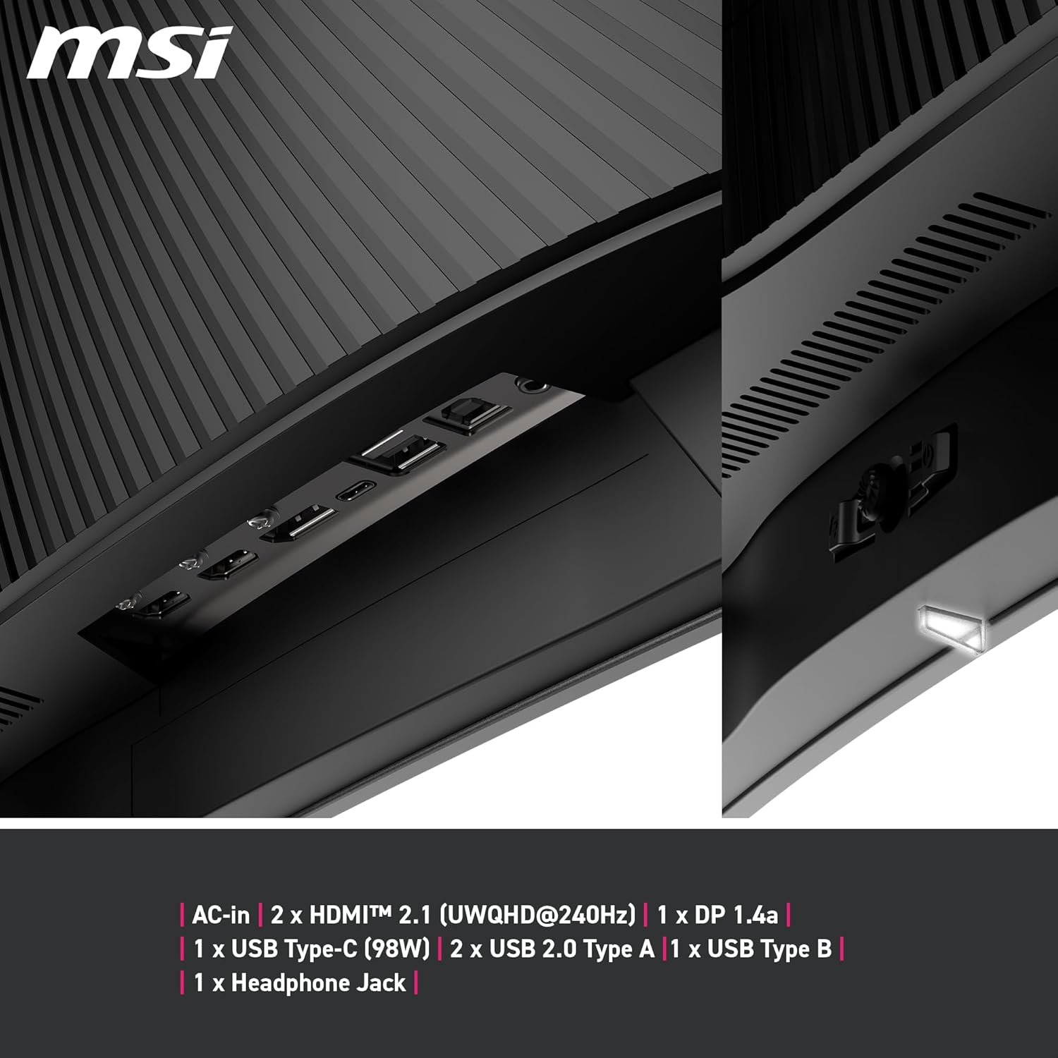 MSI MPG 341CQPX QD-OLED 34 Inch UWQHD Curved Gaming Monitor