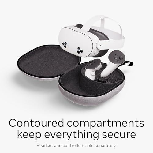Meta Quest Compact Carrying Case - Works with Meta Quest 3/3S - Refreshed Compact Design