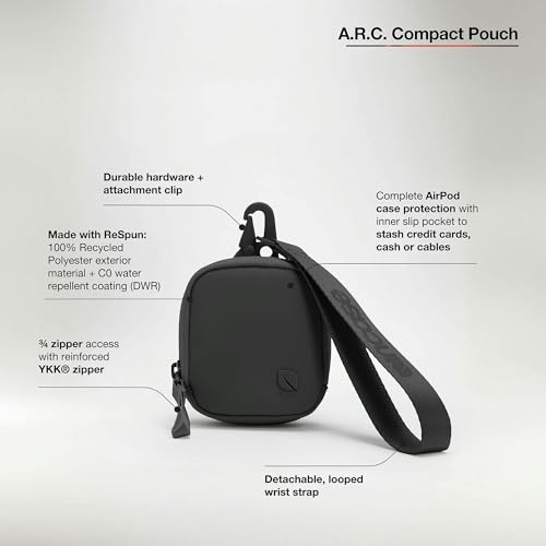 INCASE A.R.C. COMPACT POUCH - BLACK