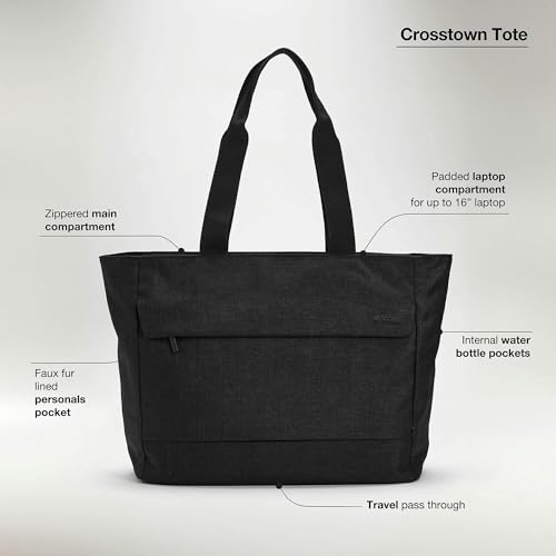 INCASE CROSSTOWN TOTE - BLACK