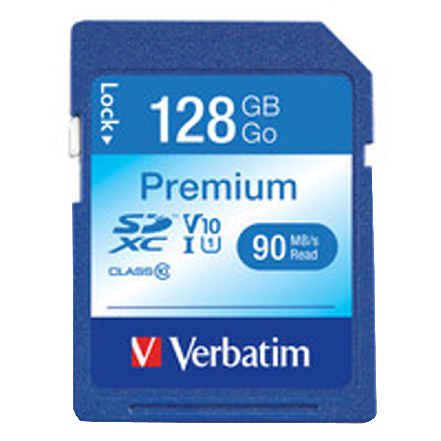 128GB Premium SDXC Memory Card, UHSI V10 U1 Class 10, Blue