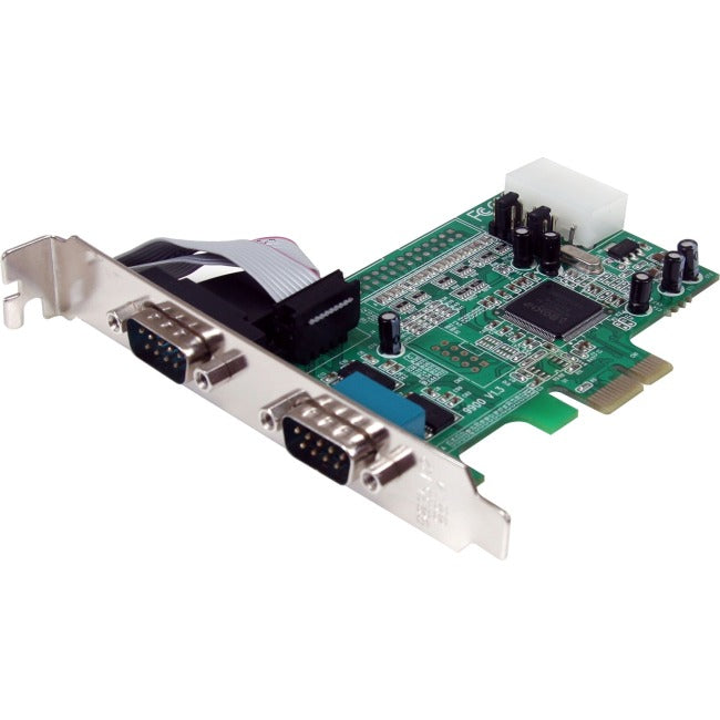 2 Port Native PCI Express RS232 Serial Adapter Card with 16550 UART