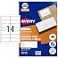 Avery Inkjet Labels J8163 14 Labels per Sheet Pack of 25 Sheets (936078)
