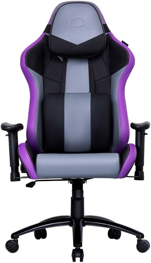 Cooler Master Gaming Chair Purple Ultra Comfortable Head And Lumbar Pillows | PC | RGB