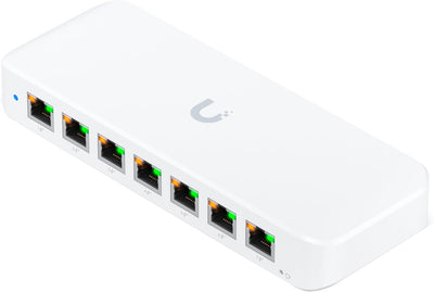 Ubiquiti USW-Ultra-210W Ultra 210W, Compact 8-port Layer 2 GbE PoE Switch Versatile Mounting Option,7 GbE PoE+ Output& 1 GbE port, Includes PSU,