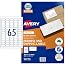 Avery Inkjet Labels J8651 65 Labels per Sheet Pack of 25 Sheets (936084)