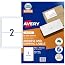 Avery Inkjet Labels J8168 2 Labels per Sheet Pack of 25 Sheets (936071)