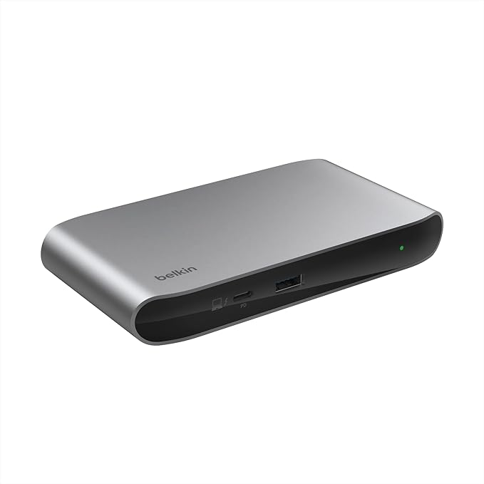 Belkin Connect Thunderbolt 4 Docking Station, 5-in-1 USB-C Multiport Core Hub w/ 96W Power Delivery for Mac, Windows, Single 8K or Dual 4K Display, Thunderbolt 4 Cable and Power Supply Included