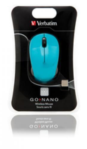 Verbatim GO NANO Wireless Mouse - Caribbean Blue
