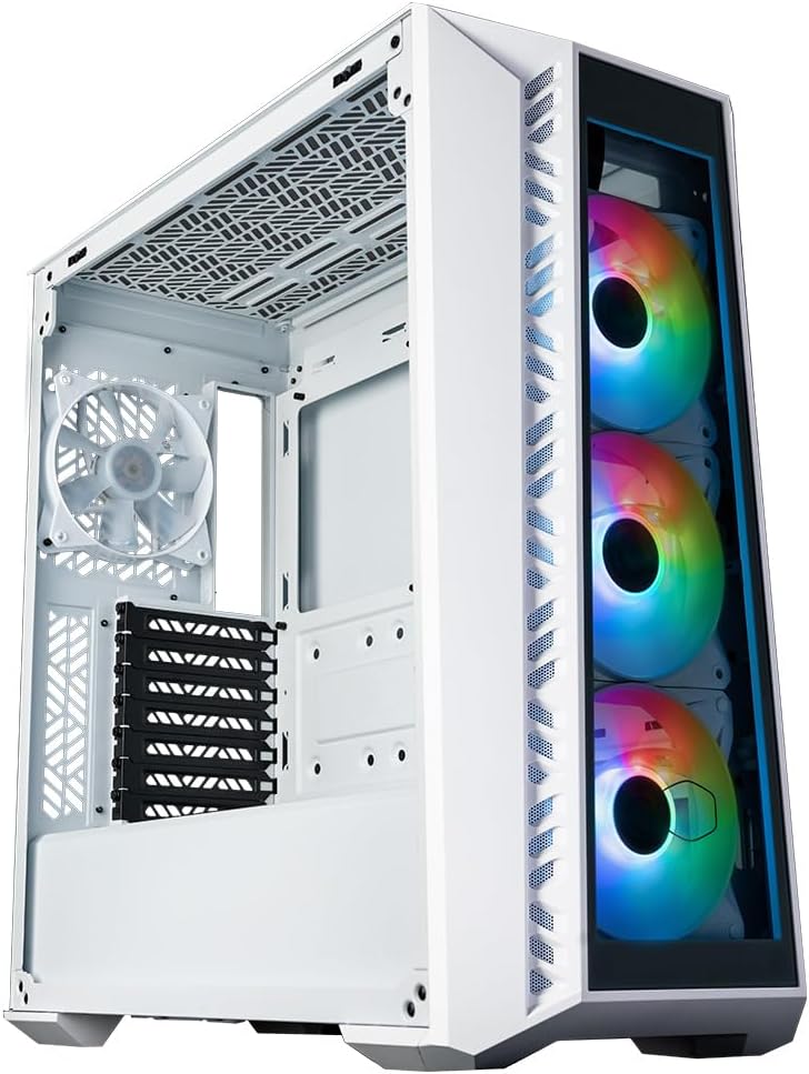 Cooler Master Atx Glass Side Panel Rgb Fan(3) White 2Yr