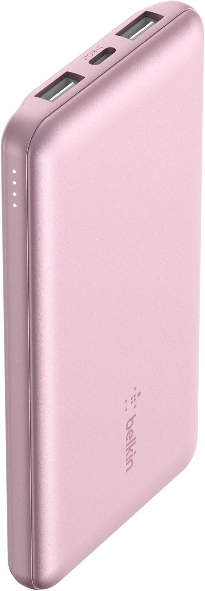 Belkin BoostCharge USB-C Portable Charger 10000mAh Power Bank, 1 USB-C Port and 2 USB-A Ports & Included USB-C to USB-A Cable for iPhone 16/15/14/13 Series, Samsung S24 & More - Pink